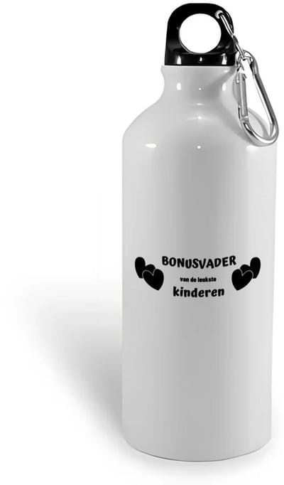 Hacebo® - bonusvader van de leukste kinderen waterfles - Vader - de leukste bonusvader - vader cadeautjes - vaderdag - verjaardag - geschenk - kado - water fles - 400ML