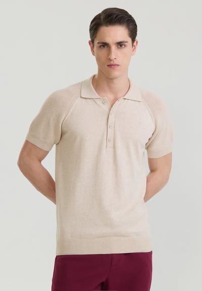 Felix Hardy Polo Shirt Korte Mouwen 100% Katoen Heren Beige - 2Xl