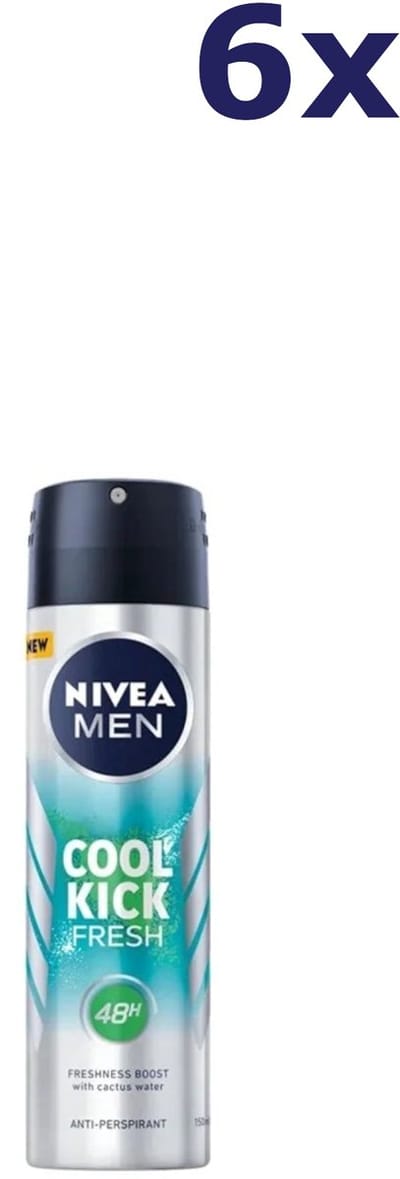6x Nivea Deospray Men – Fresh Kick 150 ml