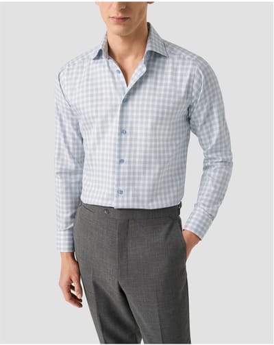 Eton - Overhemd Blauw Eton Lange Mouw Overhemd Blauw 100014022