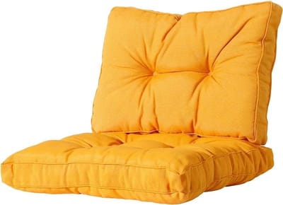 Madison - Loungekussen - Tuinkussen - Zitkussen - Rugkussen - 2-delig - 73 x 73cm - Florance Geel