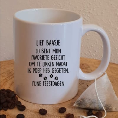 Beker "Lief baasje" - Feestdagen - Grappige mok - cadeau idee