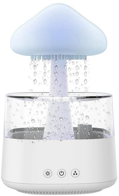 GELLDG Luchtbevochtiger - 450 ml Ultrasoon Aroma Diffuser met 7-Kleuren LED Verlichting en USB - Geschikt voor Kinderkamer, Slaapkamer en Kantoor - Plastic - Afmetingen 16x16x25 cm