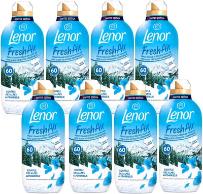 Lenor Wasverzachter Fresh Air Alp Breeze 60 Wasbeurten - 8 x 840 ml - Voordeelverpakking