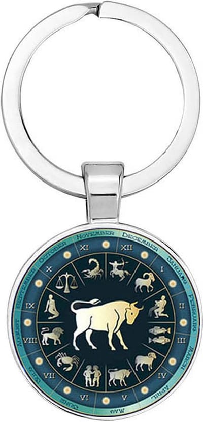 Akyol - Stier Sleutelhanger - stier - iemand die van sterrenbeelden houdt - taurus - leuke cadeau voor een sterrenbeeld liefhebber - verjaardagscadeau - kado - gift - geschenk - 2,5 x 2,5 CM