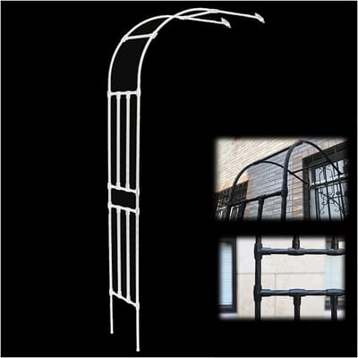 Tuinboog - Rozenboog Klimplantboog - Tuin Decoratie - Zelfmontage Ontwerp - 240 x 120 x 40 cm - Wit