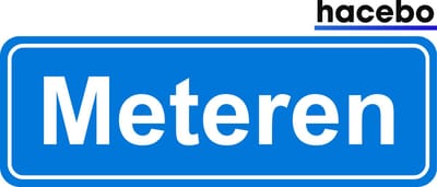 Hacebo - Plaatsnaam Sticker - 29x10 CM - Meteren sticker - Verkeersborden sticker - grappige cadeaus - Meteren