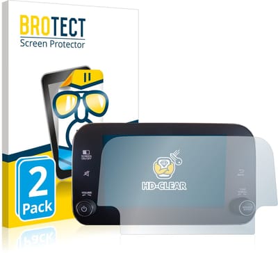 BROTECT - Screenprotector voor Fiat Tipo 2016-2019 Uconnet 7" - Folie Beschermfolie transparant 2 Stuks