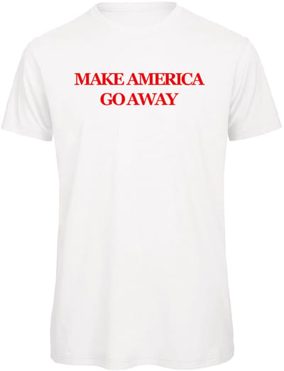 Make America go away (MAGA) - t-shirt - wit | rood - S