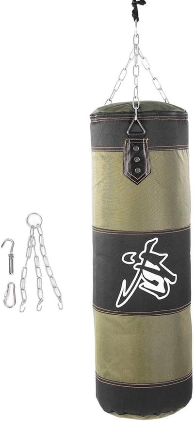 Allecto Plus - Boks Punching Bag Ketting Haak Plafond Muay Thai Martial Arts Zandzak Training Fitness (80cm-Groen)