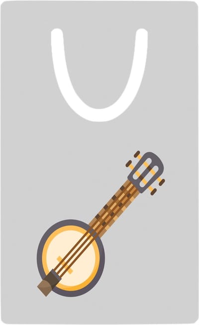 Hacebo® - Banjo metalen boekenlegger - Muziek - Muzikanten - Instrument - snaarinstrument - gitaar Bladwijzer boekenleggers - 7.6 cm x 5cm