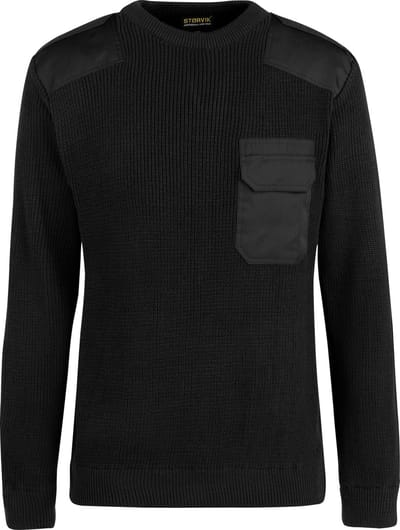 STØRVIK Melbourne Commando Trui Heren - Acryl Gebreid - Maat L - Zwart
