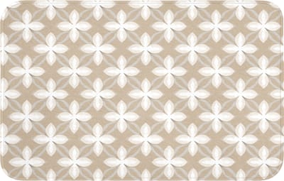 WC mat 80x50 cm - Antislip - Patroon - Symmetrisch - Beige - Toiletmat - Vloermat - Douchemat - Toilet tapijt - Toiletmatten