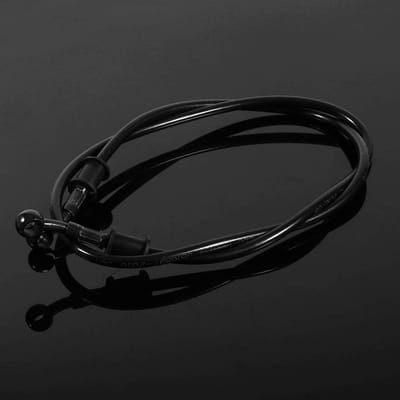 Geflochten stalen rem- en koppelingsoliebuis voor motorfietsen - zwart - 47,24 inch - Benzineleiding - PVC-slang.
