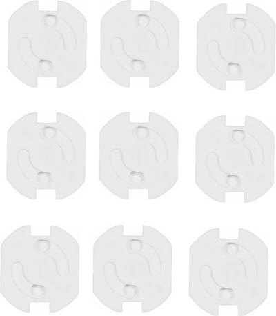Stopcontactbeveiliging - 9x stuks - wit - stopcontactbeschermers - kinderbeveiliging - stopcontact beschermers