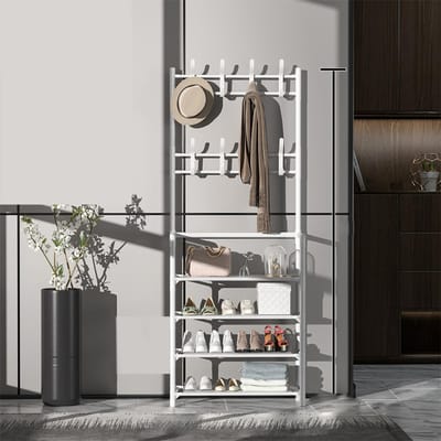 Staande Kapstok Modern Metaal Kleding Kledingstuk Ophang Opbergrek Hanger voor Entreehal 60cm gray