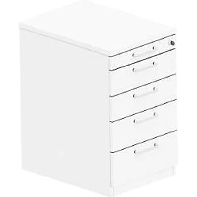 Vast ladeblok BEXXSTAR , 4 laden, materiallade, B 430 x D 600 x H 740 mm, wit