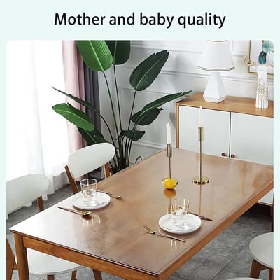 Hoogwaardig Waterdicht PVC Tafelkleed 3mm Transparante Kristallen Plaat Zacht Glas Tafelmat Oliebestendig Vuilbestendig Kantoor Bureau Protector 70x130cm