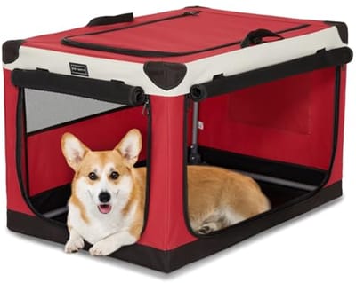 Opvouwbare Hondenbox voor Auto en Thuis - Verstelbare Hoes, Transportbox voor Middelgrote Honden - Eenvoudig te Transporteren