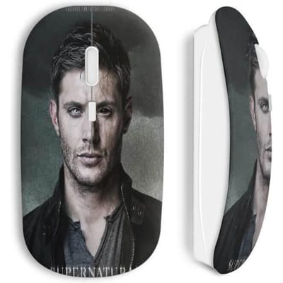 Souris Sans Fil - MANIACASE - Supernatural - Blanc - Clé USB WiFi - Compatible Mac et PC