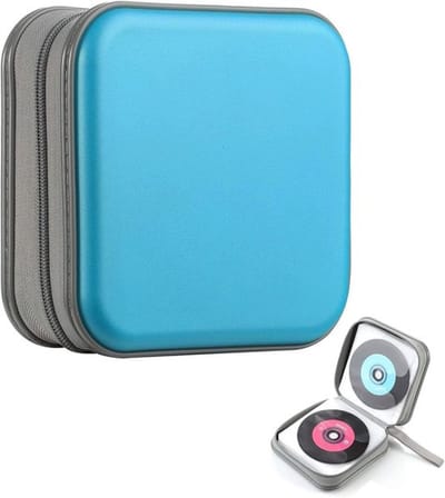 CD/DVD Opbergtas voor 40 Schijven, Ideaal voor Thuis en Auto, Compact en Duurzaam in Blauw
