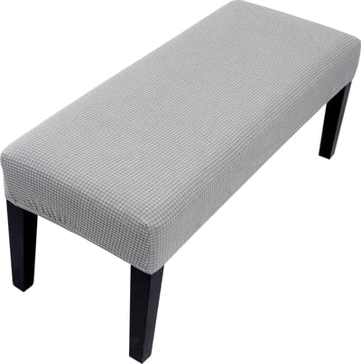 La'Moussawi ® Universele Elastische Hoes voor Eetkamerbank met Stijlvolle Elegantie en Bescherming in Lichtgrijs