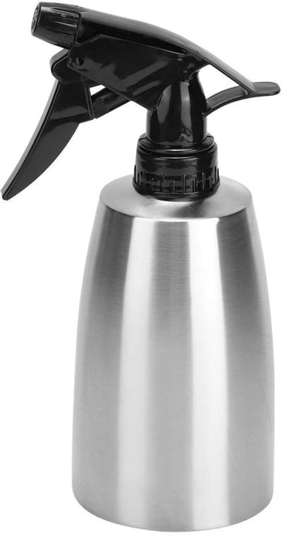 Dailygoods- Watersproeier Roestvrij Staal - Verstelbaar Mondstuk - Ergonomisch Handvat - 400 Ml - Duurzaam - Voor Koken/Schoonmaken - Spuitfles
