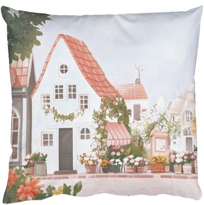 Sierkussens - Kussentjes Woonkamer - 50x50 cm - Bloemen - Huizen - Dorp