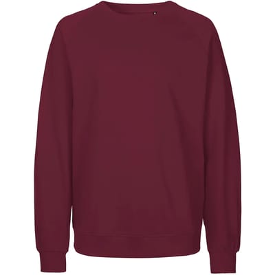 Neutral Unisex Tiger Cotton Sweatshirt NET63001 - Bordeaux - XS