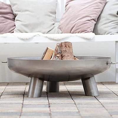 Roestvrijstalen vuurschaal Ø 80 cm met waterafvoer - Duurzaam en hittebestendig voor tuin en terras