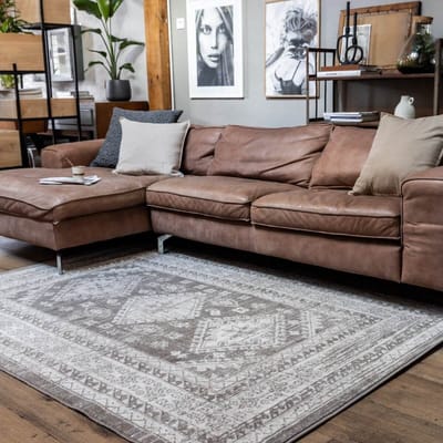 Vintage Vloerkleed Aila Taupe - 240 x 330 cm - (XXL)