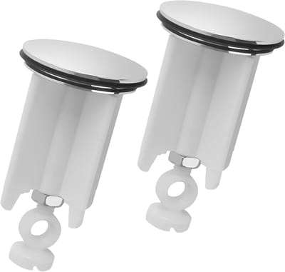 Wastafelstoppen Set - Afvoerstop Badkamer - Water Dicht Maken - In Hoogte Verstelbaar - 40 mm - Chroom