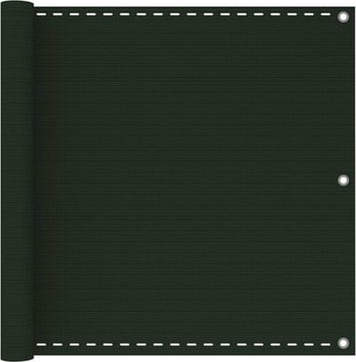 vidaXL - Balkonscherm - 90x600 - cm - HDPE - donkergroen