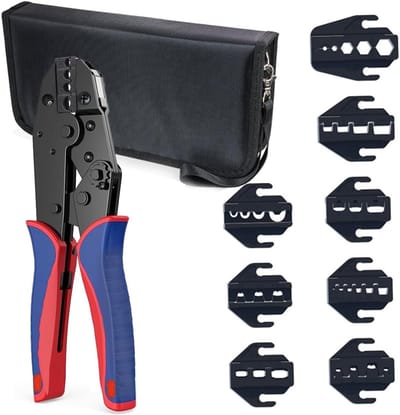 8-delige Crimping Pliers Set voor Geïsoleerde en Niet-Geïsoleerde Lugs, Crimping Tubes en Cord-End Ferrules
