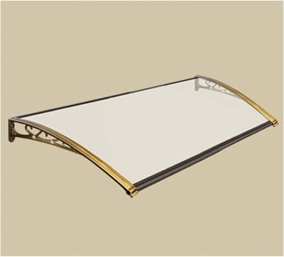 Deurluifel Luifel - Regenonderdak Veranda - Bescherming Buiten - Polycarbonaat Platen - 60 x 120 cm - Goud