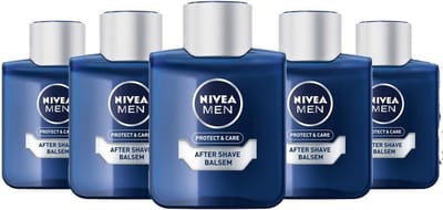 Nivea Men Aftershave Balsem - Protect & Care - 5 x 100 ml - Voordeelverpakking