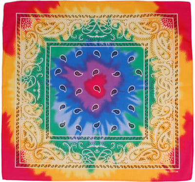 Bandana / Doek - Regenboogkleuren Tie Dye - Katoen - 50x50cm