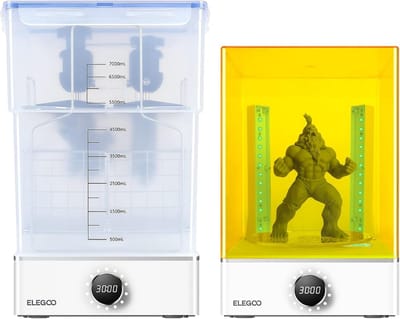 Was en Cure Station - 3D Print Reiniger - Modellen Nabewerken - Dubbele Unit