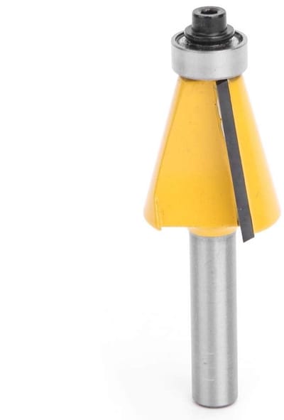 Groove Cutter met 8mm Schacht, Freesbit voor Houtbewerking met Lager, 15° Snijkant voor Nauwkeurige Bewerkingen