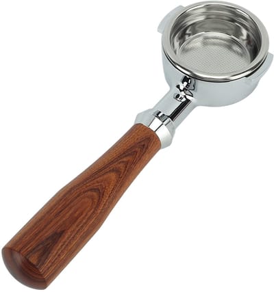 Dailygoods- Portafilter 58mm - Enkellaags Bodemloos - Draagbare Koffiefilterhouder - Compatibel met Expobar/Rocket/Faema - Verbeterde Afzuiging - Voor Koffiebar Thuis