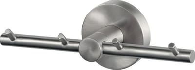 Haceka Kosmos Tec Wandhaak 4-Haaks – RVS / Chroom – Wandkapstok – Badkamer & Hal