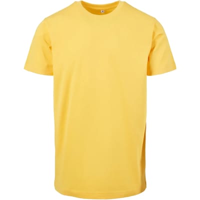 Build Your Brand - Rond Hals T-Shirt - Taxi Yellow maat L