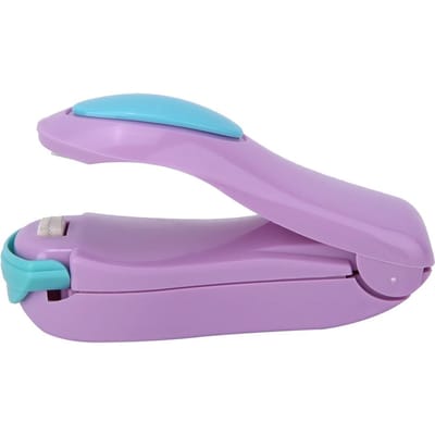 Mini thermoscelleuse électrique portative à pinces pour sacs, thermoscelleuse à impulsion (pourpre) pink