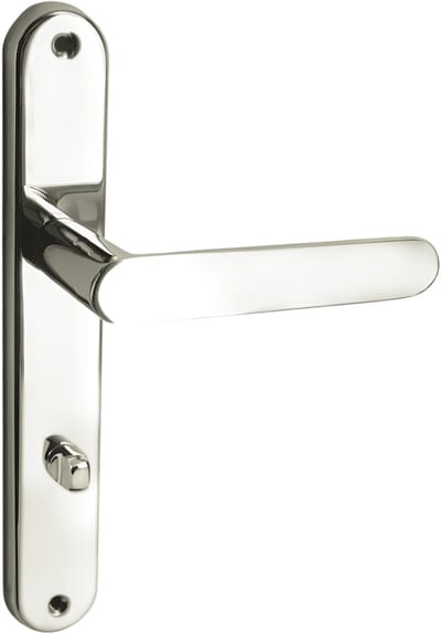 Domino® Deurkrukgarnituur OVAL - Nikkel - WC met Rozette - Deurbeslag van aluminium - Deurklink voor badkamer, badkamerdeuren, kelderdeur en binnendeur
