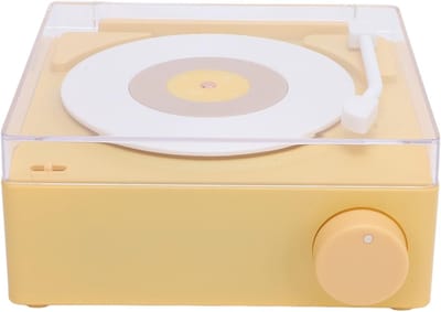 Draaibare Luidspreker - Platen Speler - Muziek Afspelen - Vintage Design - Compact Formaat - Grijs