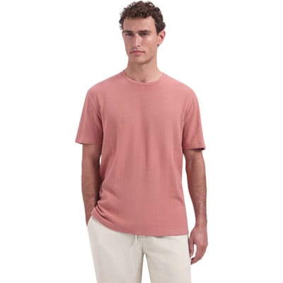 No Excess T-shirt crewneck crinkle coral