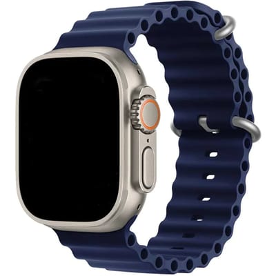 2+1 | Apple Watch Bandje Ocean - Siliconen - Middernachtblauw