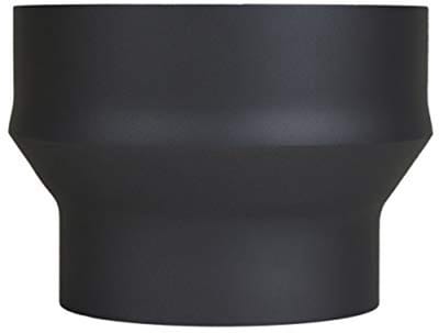 Kachelpijp uitbreiding Ø 150 mm tot Ø 200 mm - Zwart metallic
