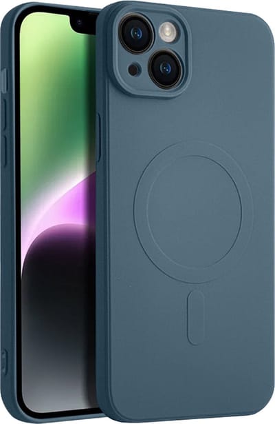 Casify Siliconen Hoesje geschikt voor MagSafe iPhone 14 Plus Hoesje - Blauw