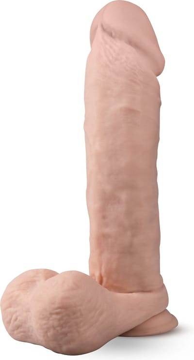 Blush Dildo Love Toy Dr. Skin Silicone Dr. Dylan 7 Inch Vibrating Dildo With Remote Control Vanilla beige